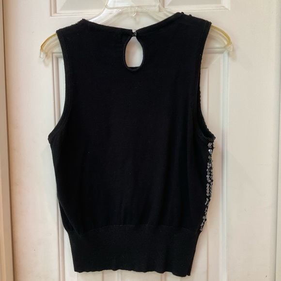 XXI Sequin Sweater Vest, Black, Size L, Great Shape - Picture 7 of 9